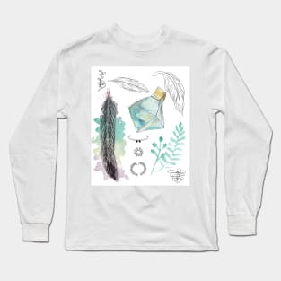 Composition with fluorite Long Sleeve T-Shirt